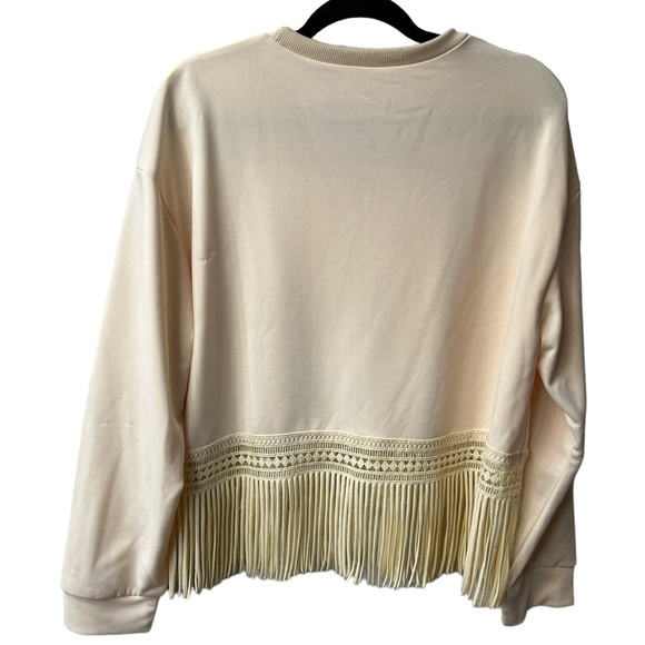 Women’s Verdusa Fringe Hem Long Sleeve Top-Size L - Picture 4 of 5